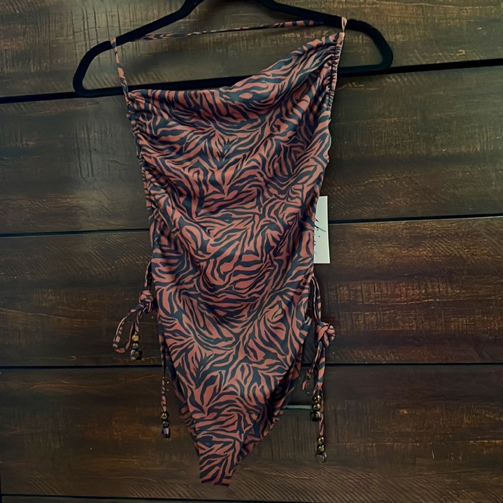 SKIN by SAME NWT “ONYX ZEBRA” Swimwear Bathing Suit Size S